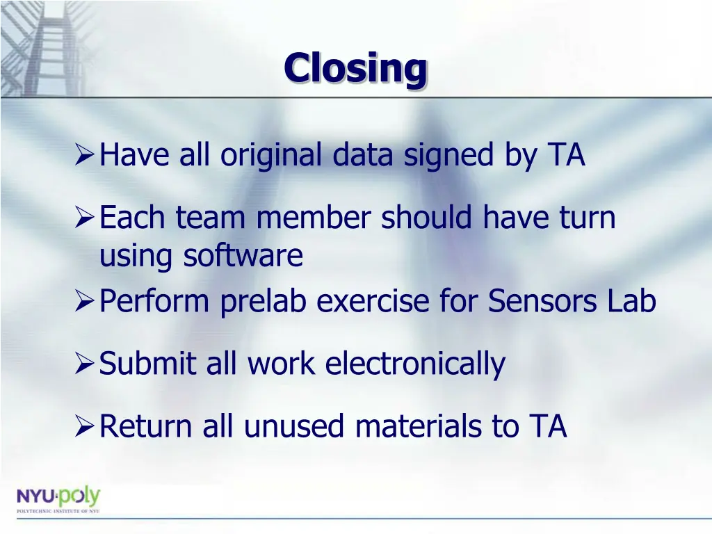 closing