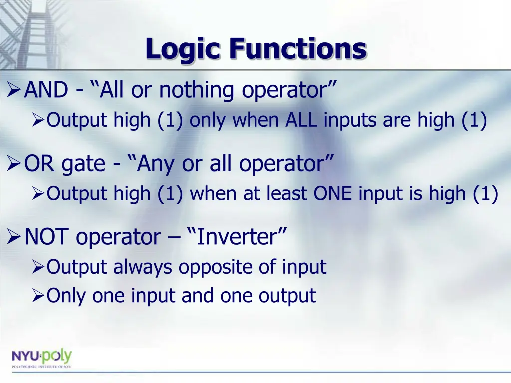 logic functions