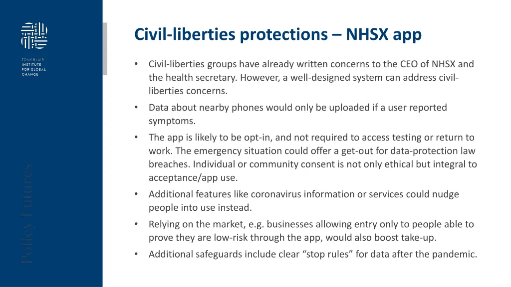 civil liberties protections nhsx app