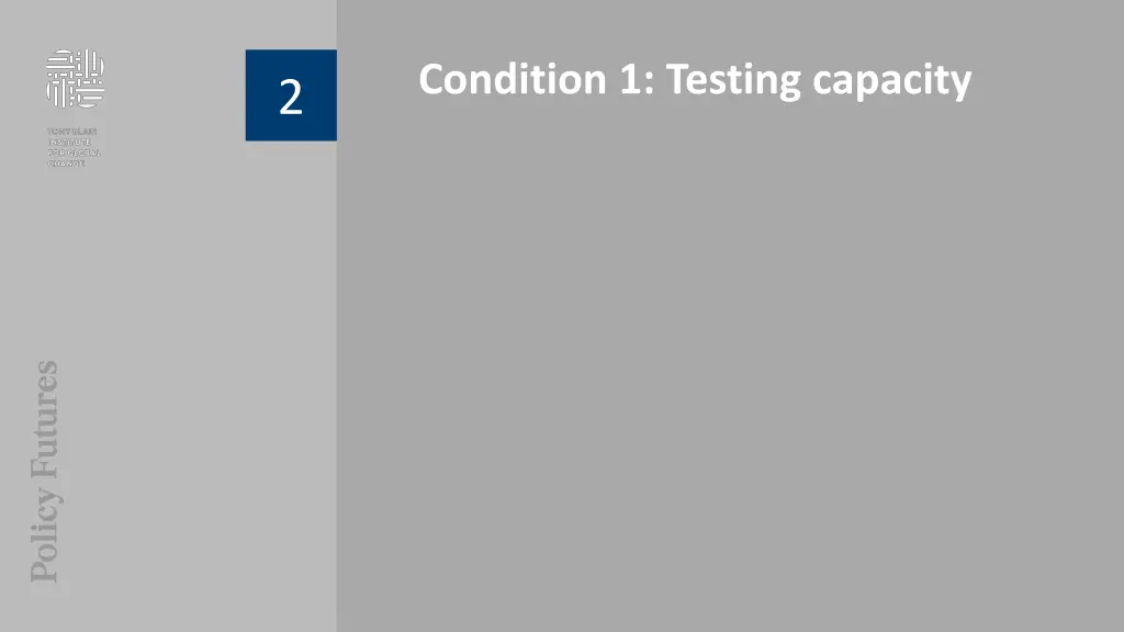 condition 1 testing capacity