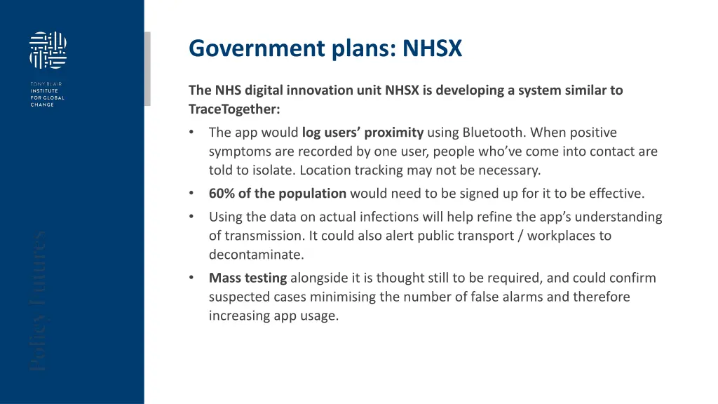 government plans nhsx