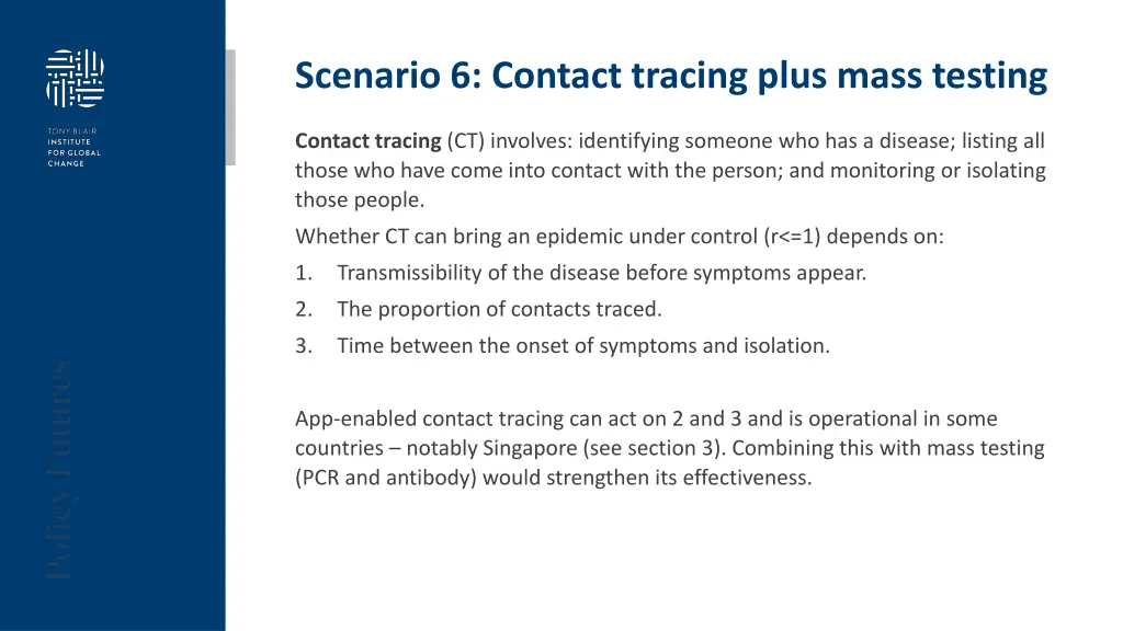 scenario 6 contact tracing plus mass testing
