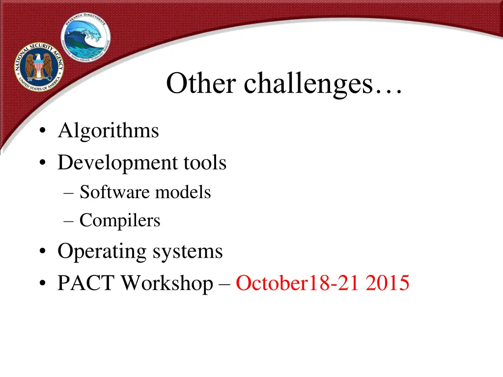 other challenges