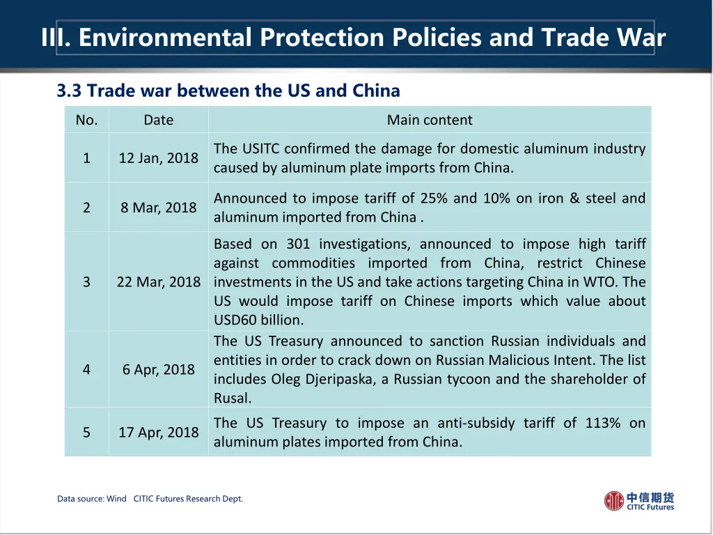 iii environmental protection policies and trade 4