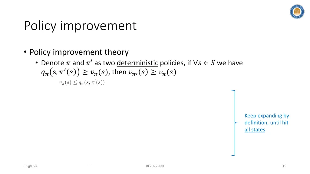 policy improvement
