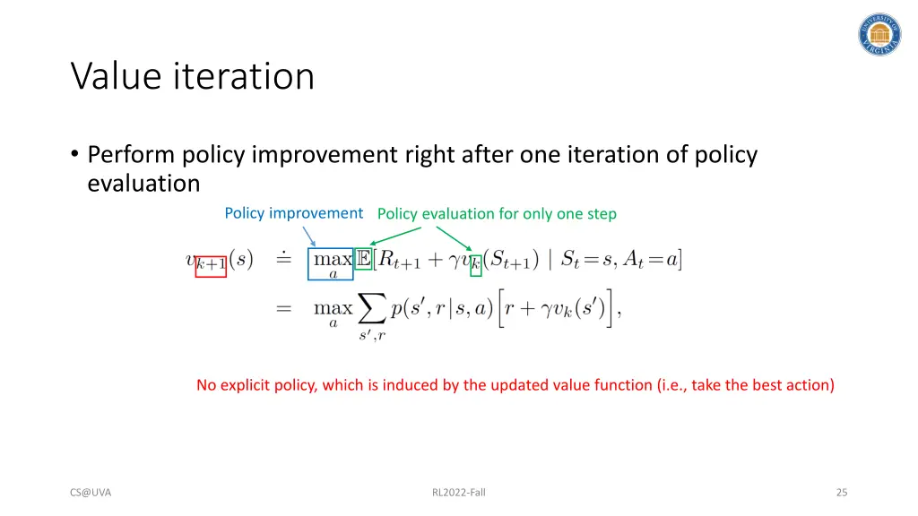 value iteration