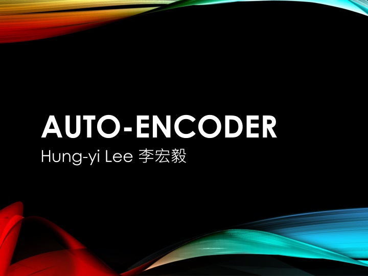 auto encoder hung yi lee