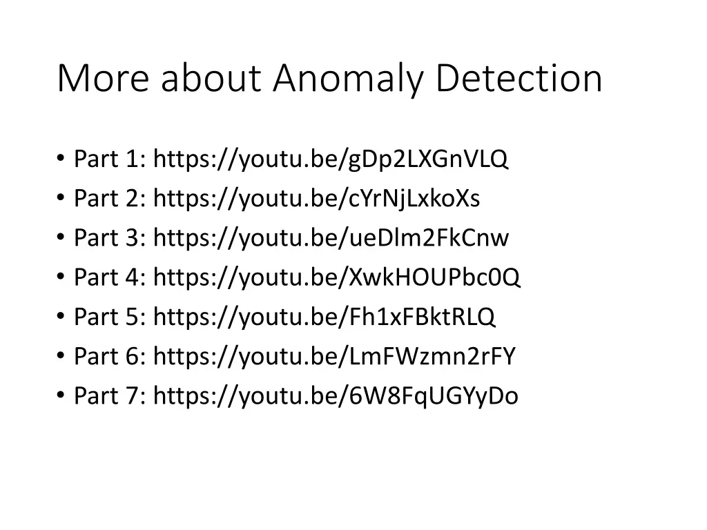 more about anomaly detection