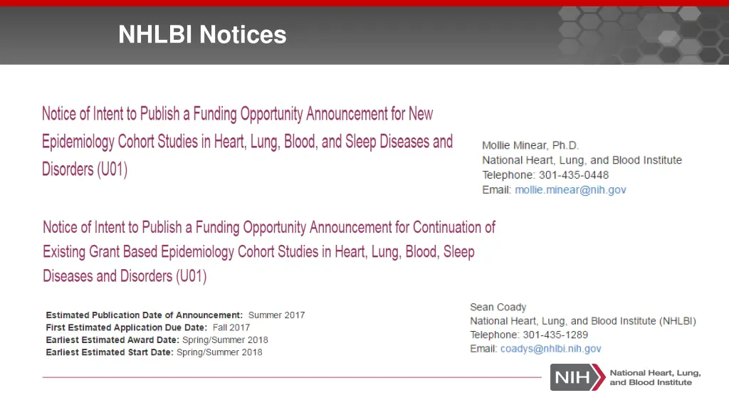 nhlbi notices