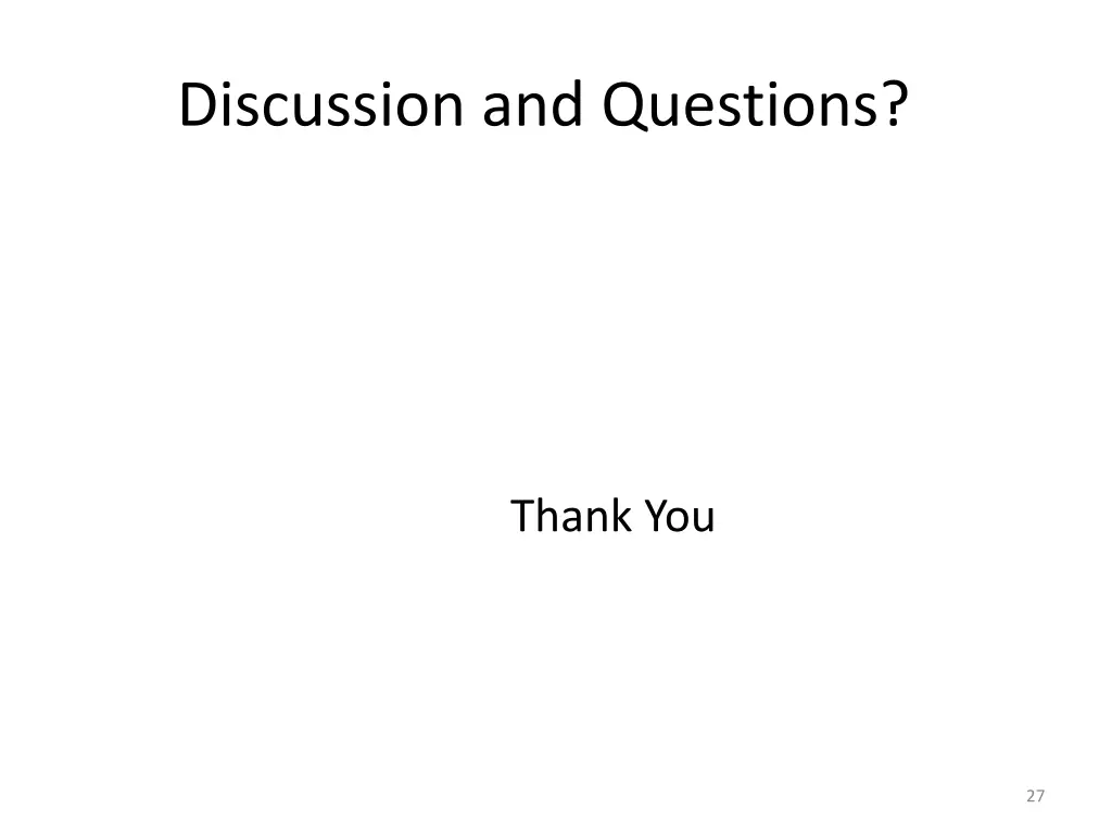 discussion and questions