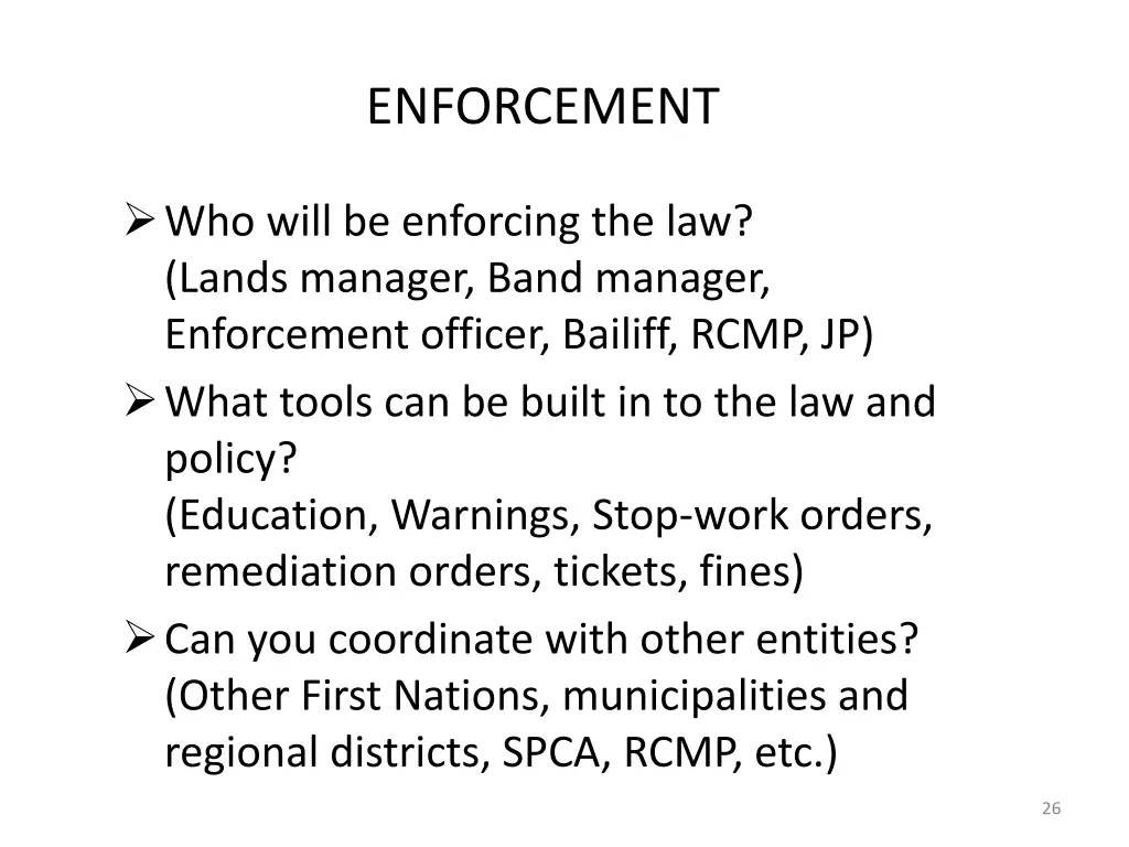 enforcement
