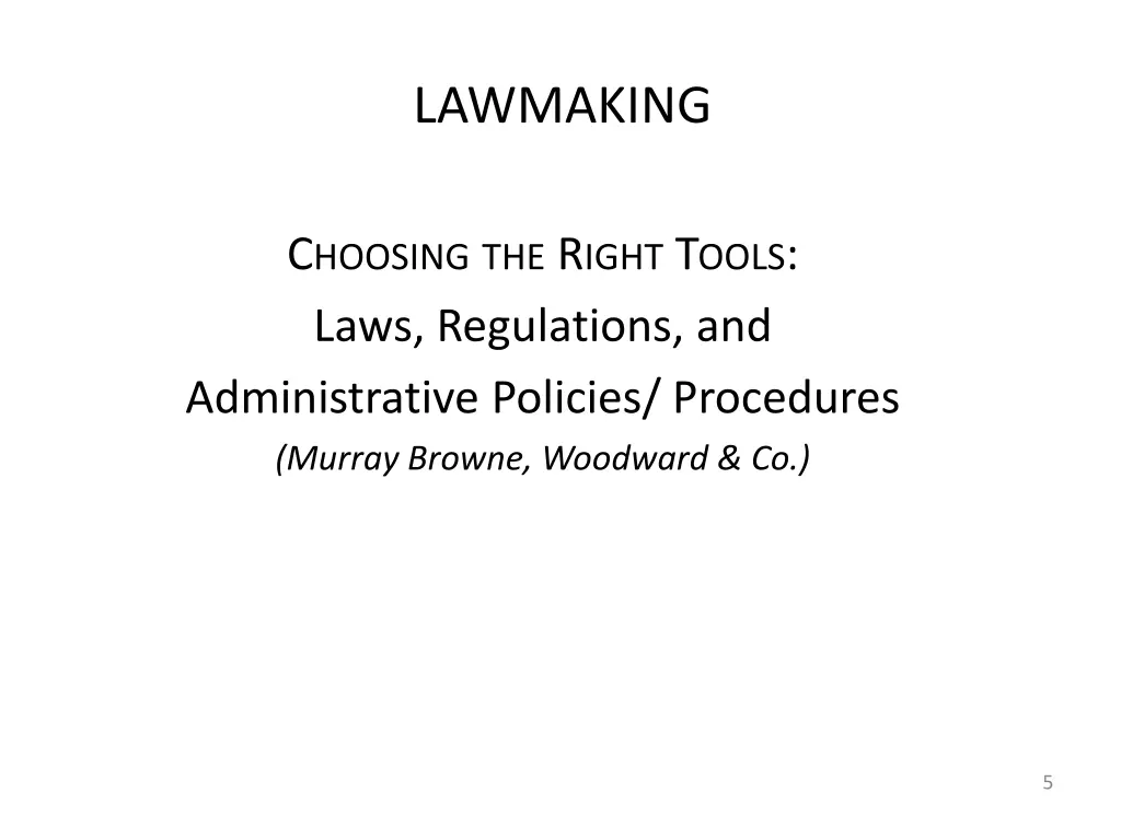 lawmaking