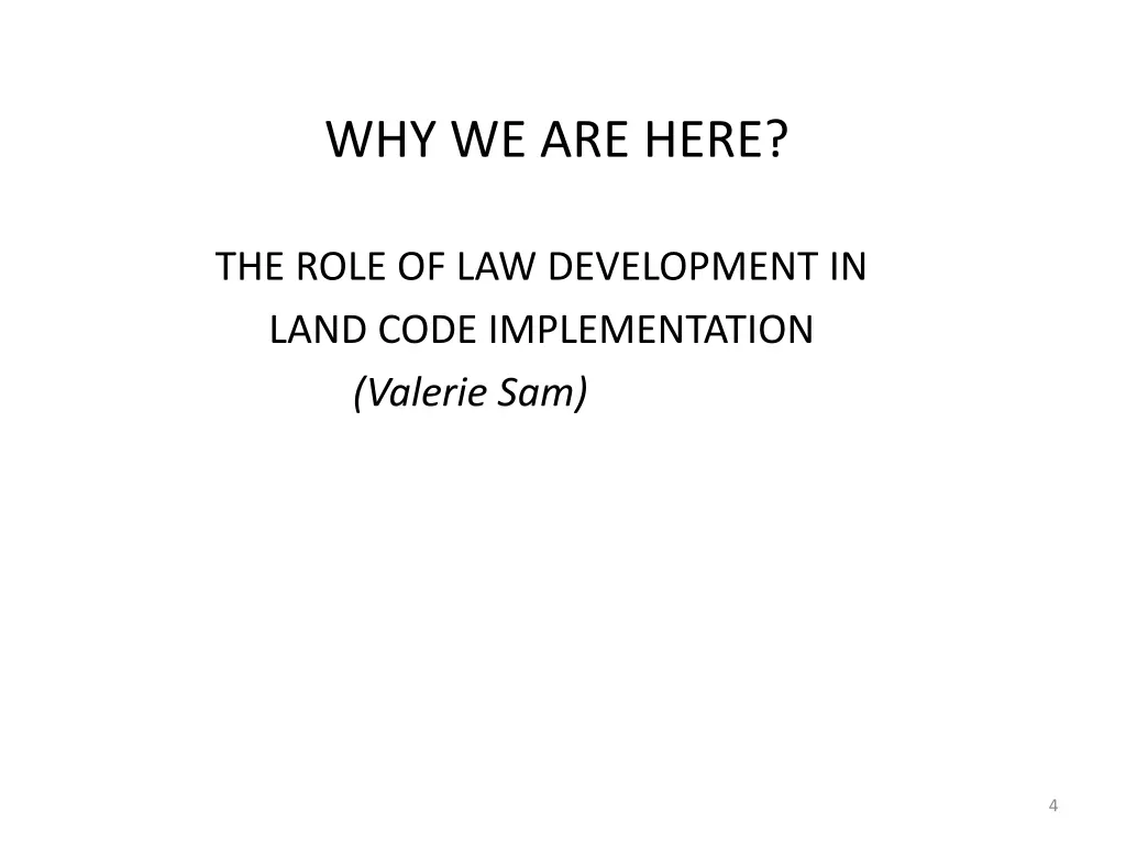 why we are here