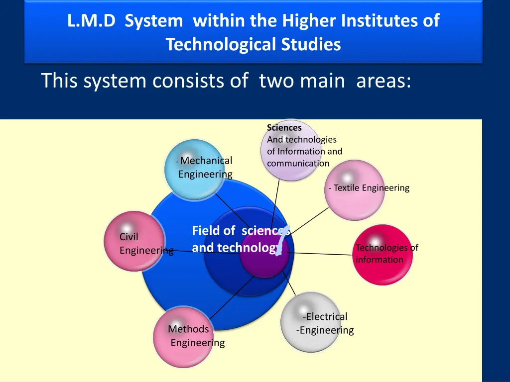 l m d system within the higher institutes