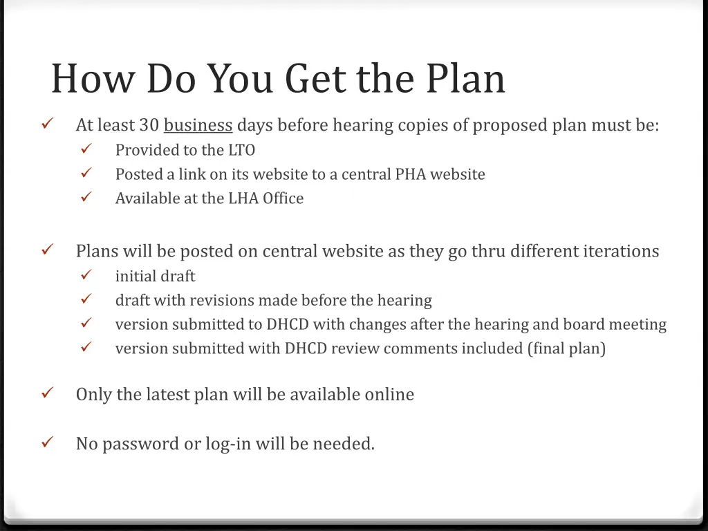 how do you get the plan