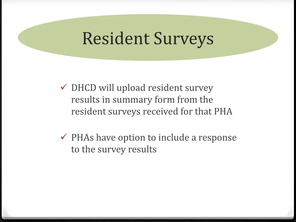 resident surveys