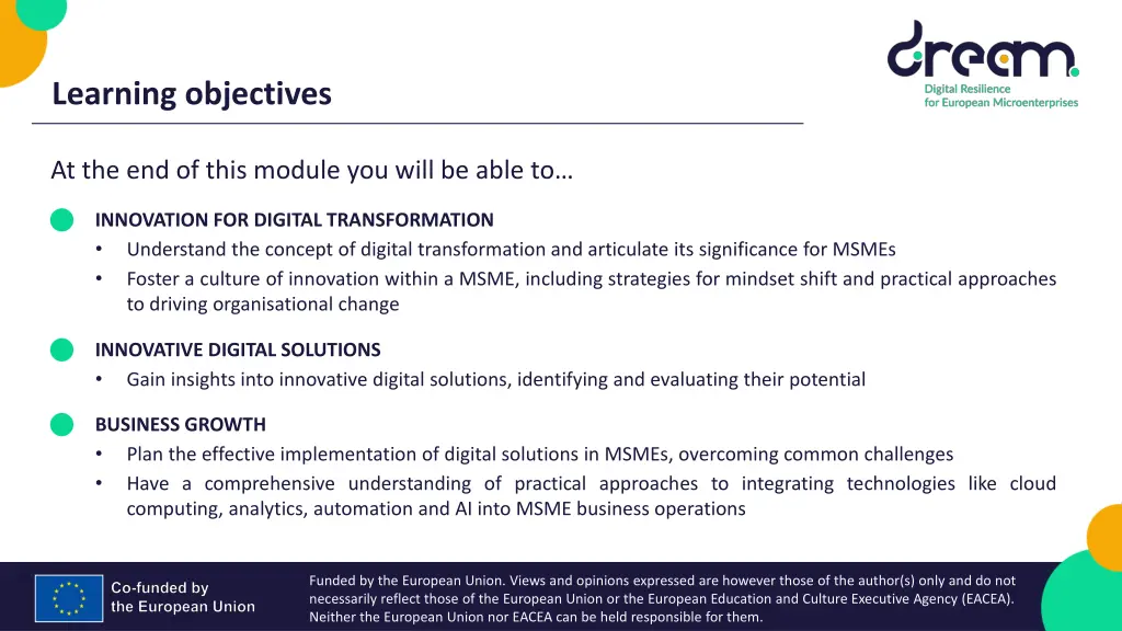 learning objectives
