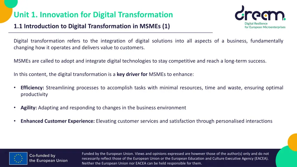 unit 1 innovation for digital transformation