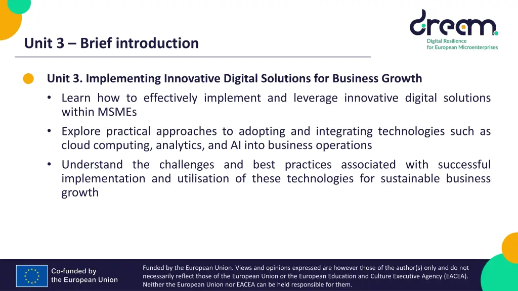 unit 3 brief introduction