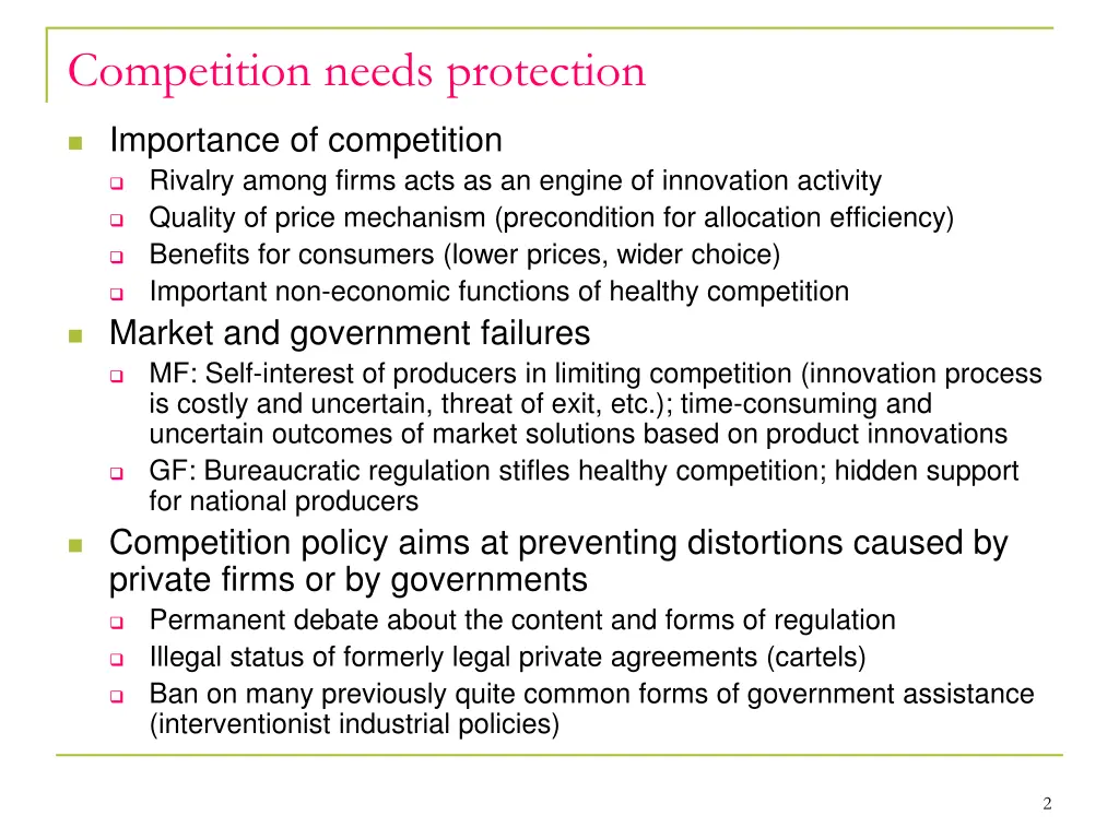 competition needs protection