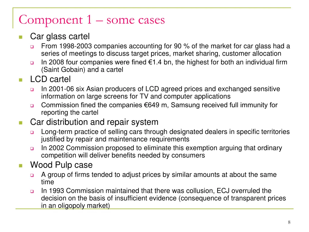 component 1 some cases