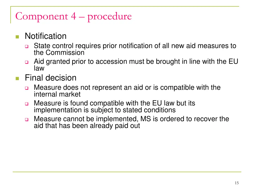 component 4 procedure