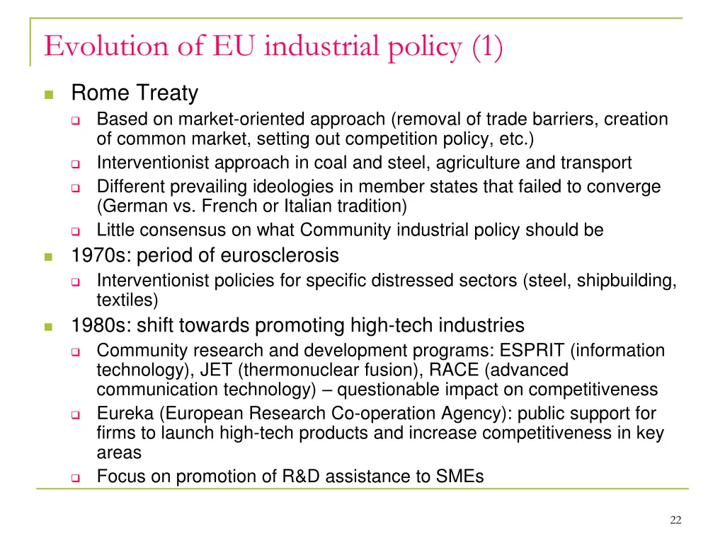 evolution of eu industrial policy 1