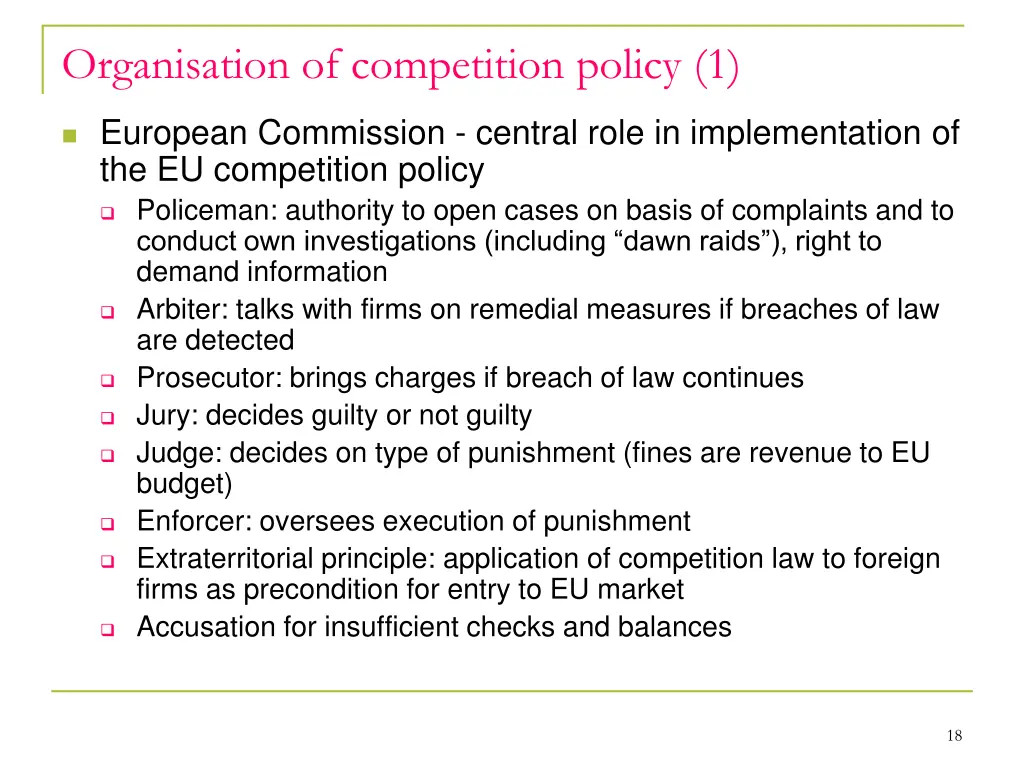 organisation of competition policy 1