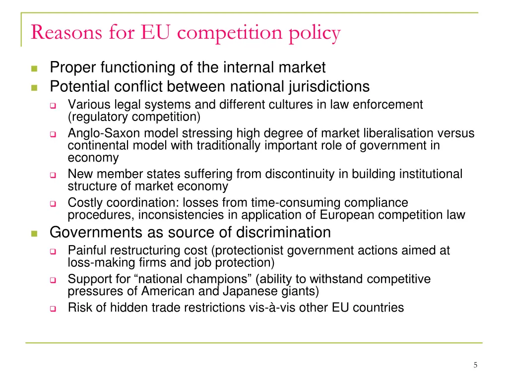 reasons for eu competition policy