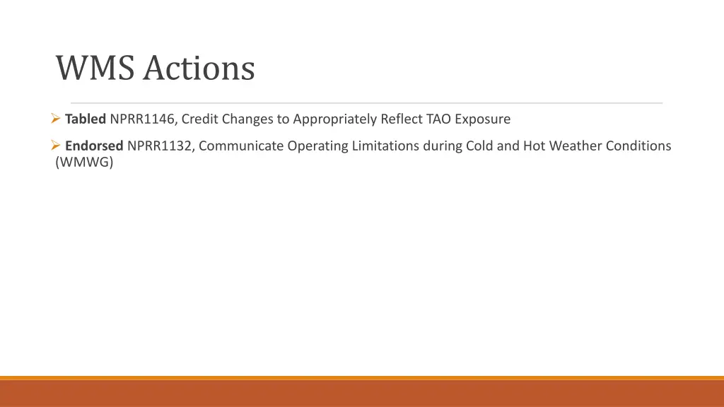 wms actions