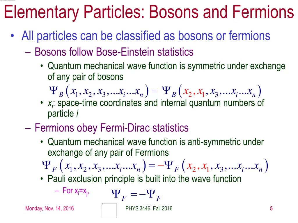 elementary particles bosons and fermions