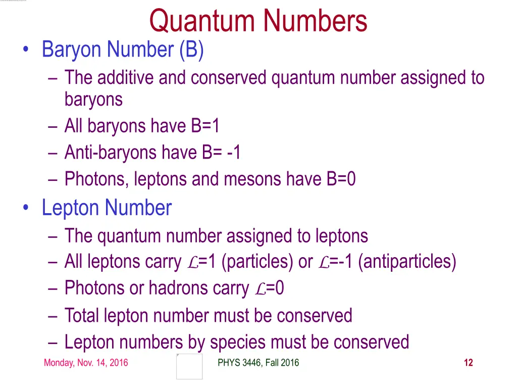 quantum numbers 1