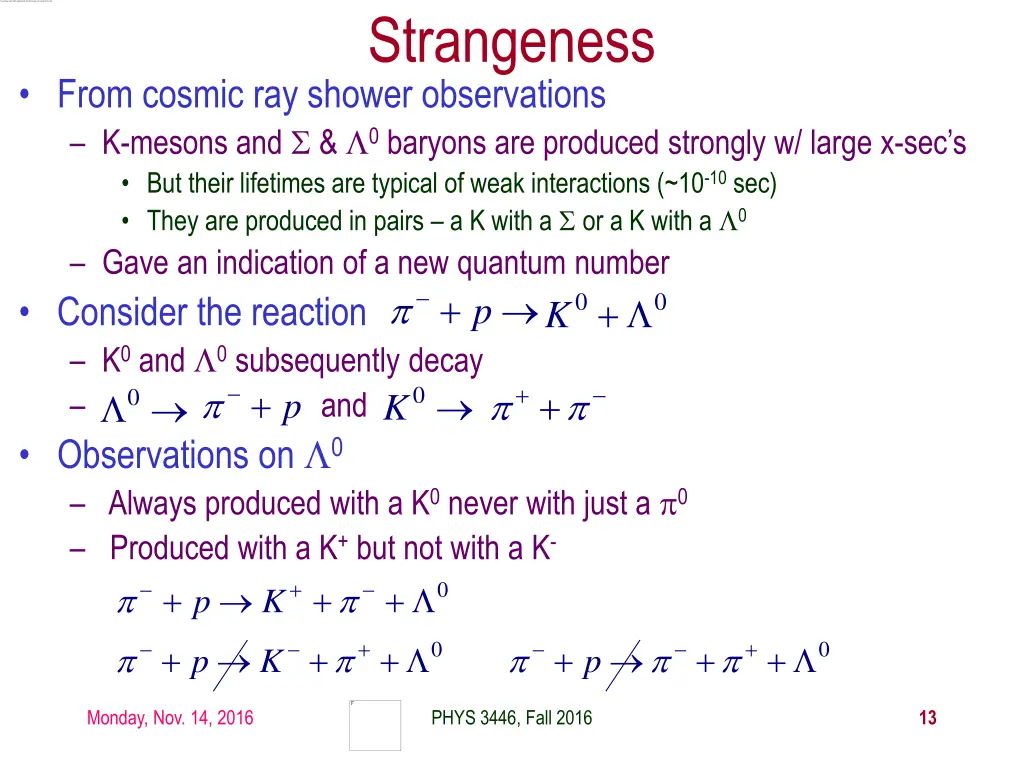strangeness