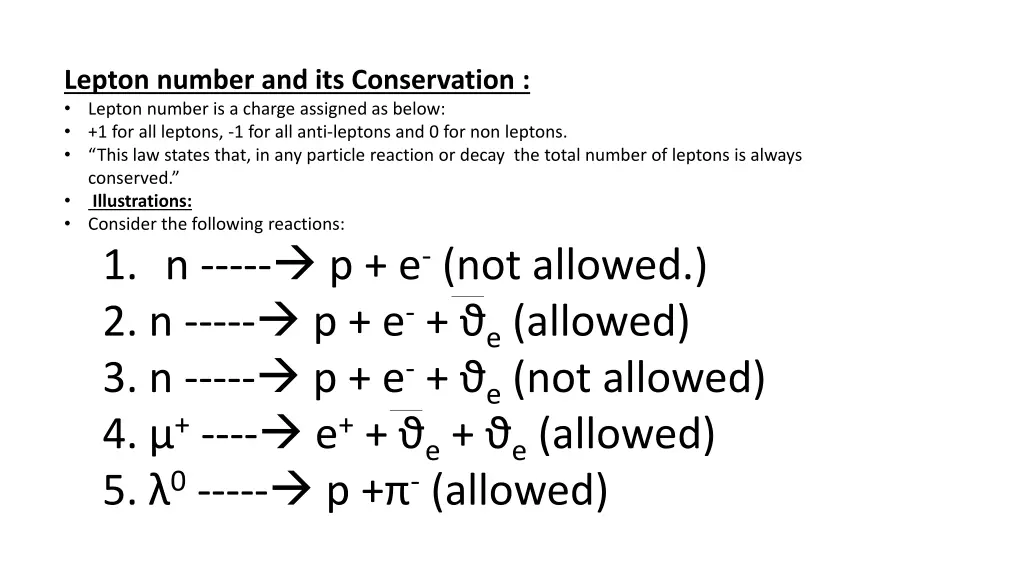 lepton number and its conservation lepton number
