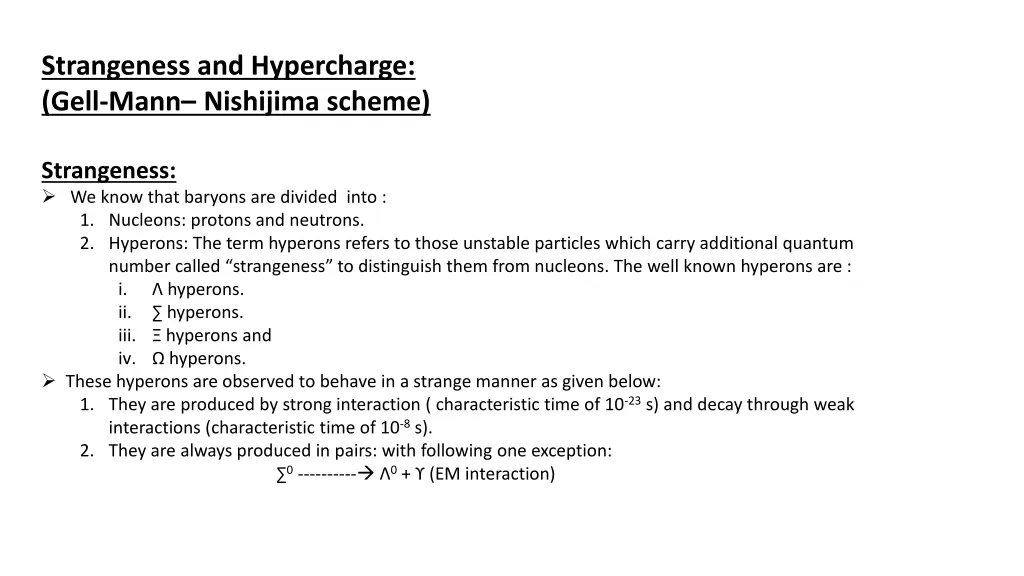 strangeness and hypercharge gell mann nishijima