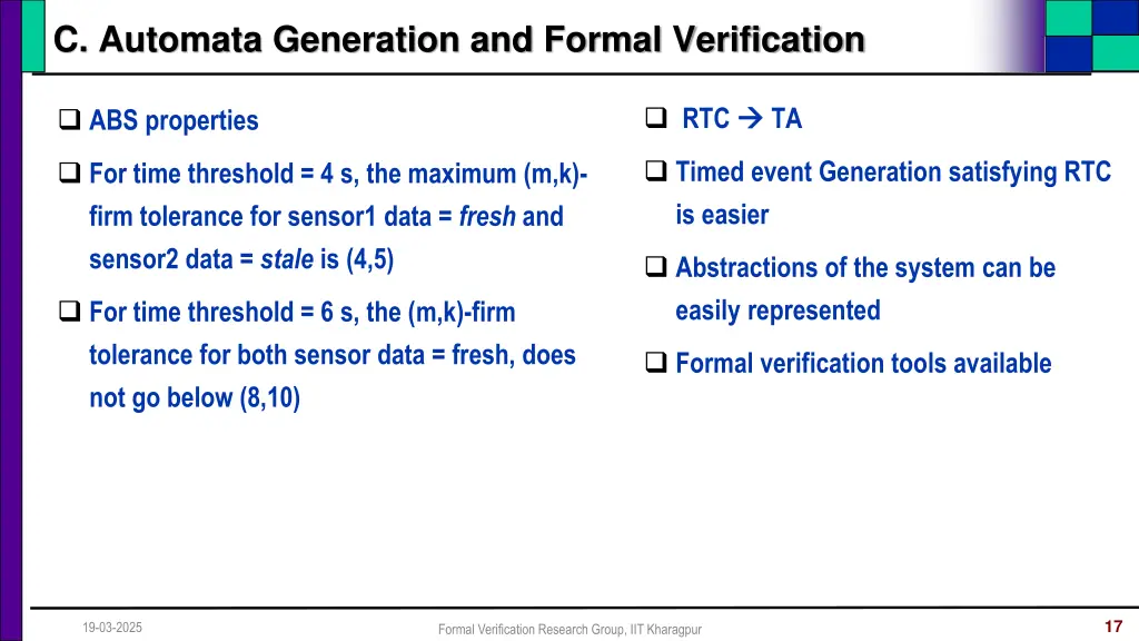 c automata generation and formal verification 1