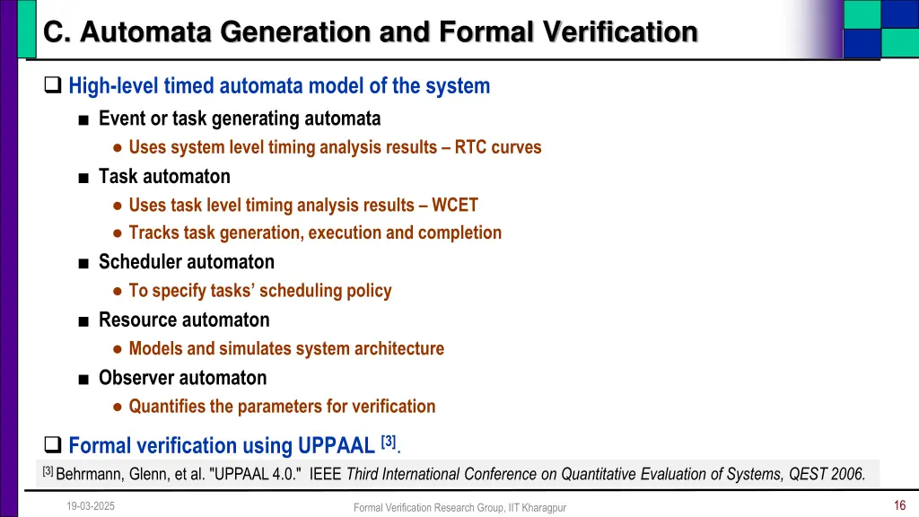 c automata generation and formal verification