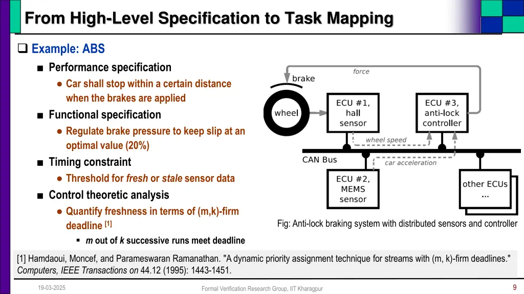 from high level specification to task mapping