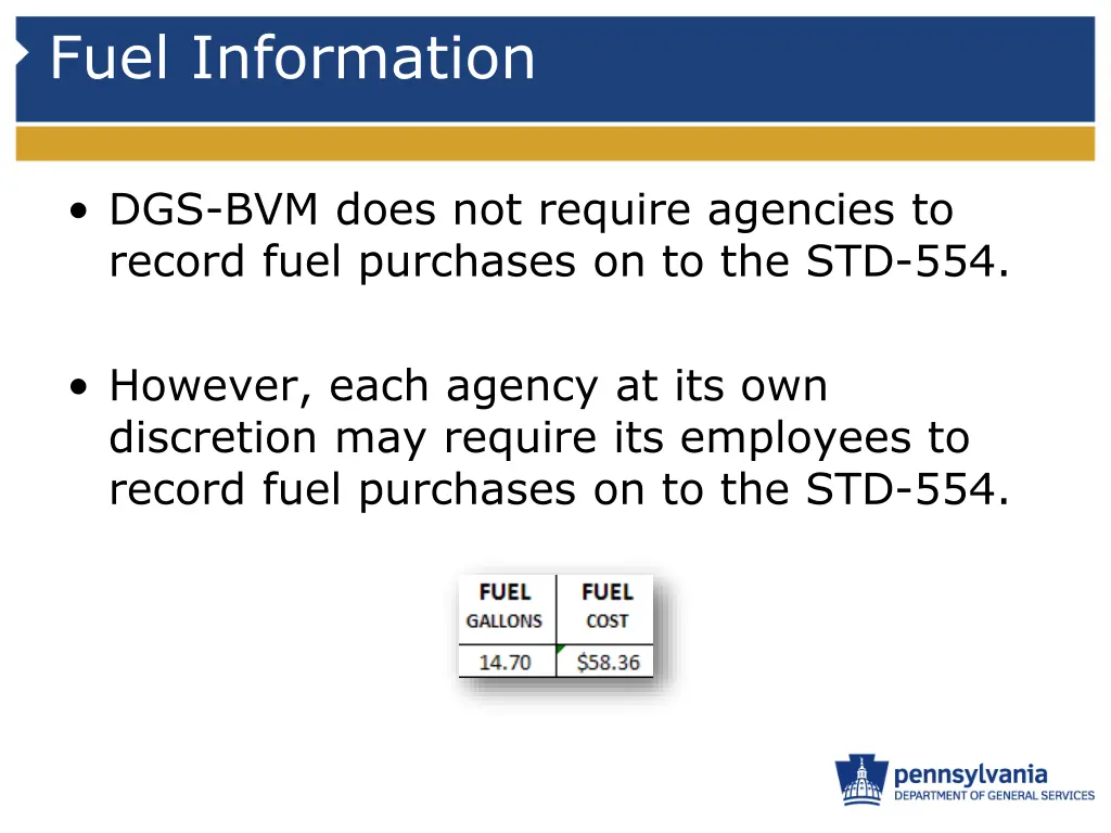 fuel information