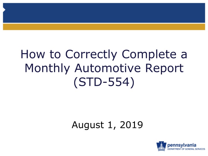 how to correctly complete a monthly automotive