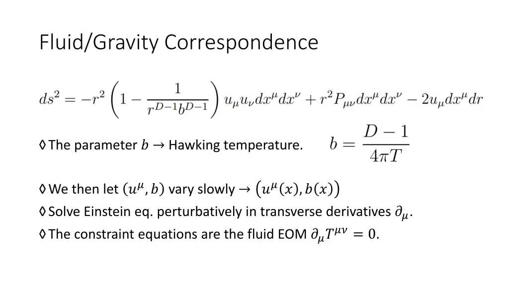 fluid gravity correspondence 1