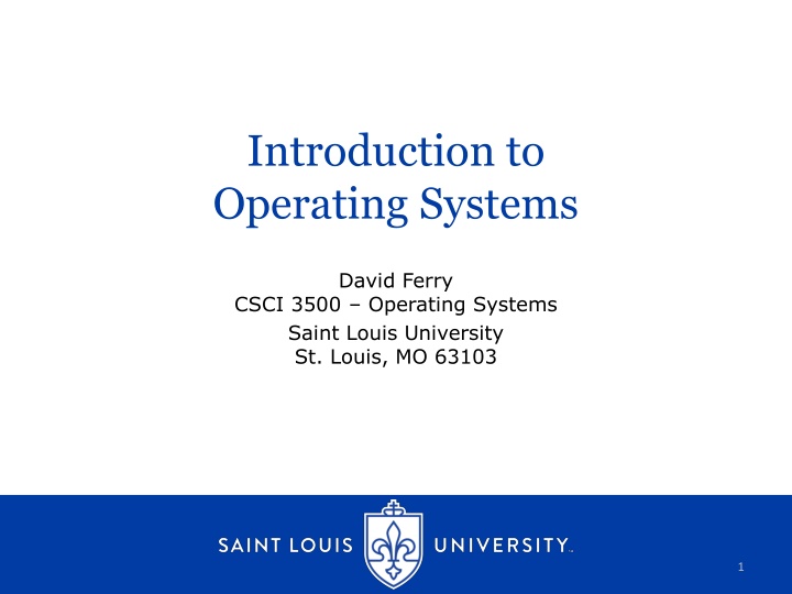 introduction to operating systems