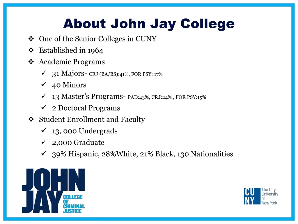 about john jay college one of the senior colleges