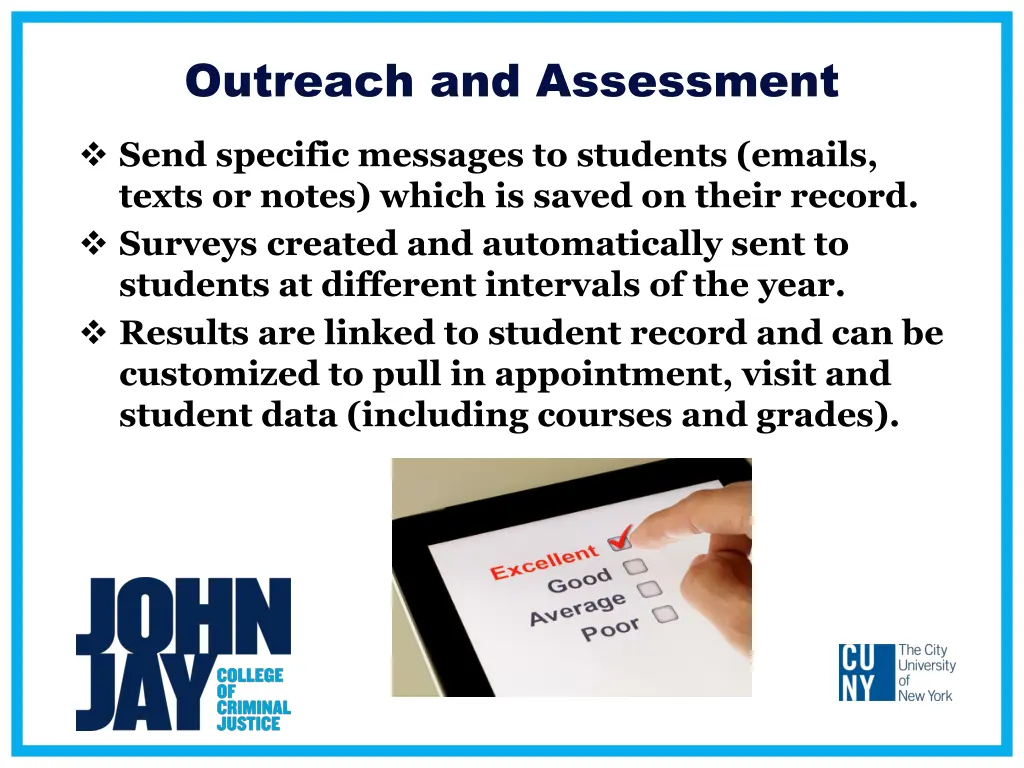 outreach and assessment