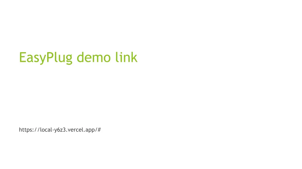 easyplug demo link