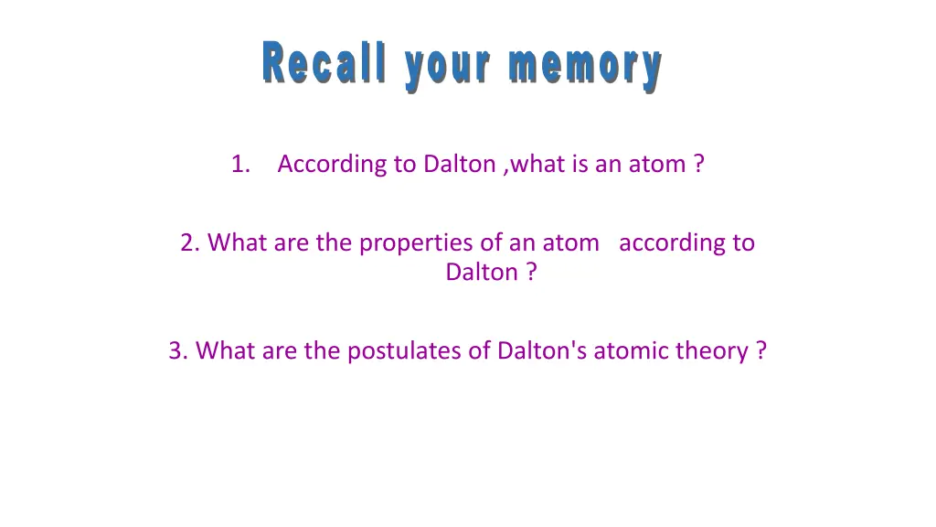 recall your memor y