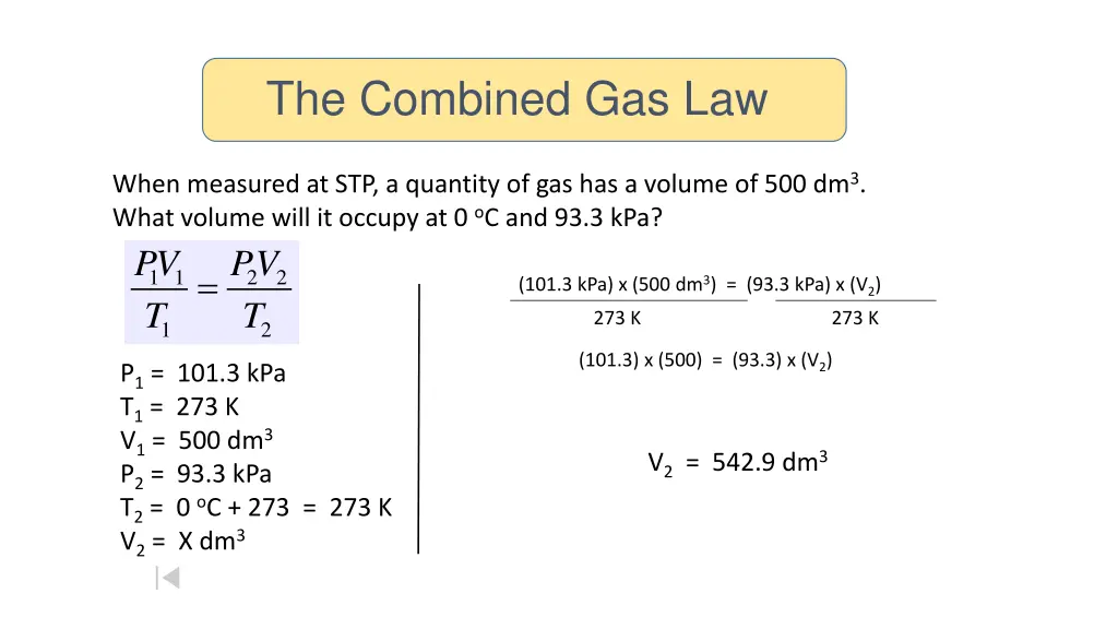 the combined gas law 1