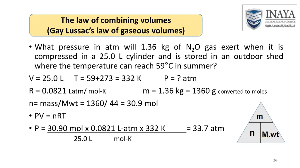 the law of combining volumes gay lussac 6