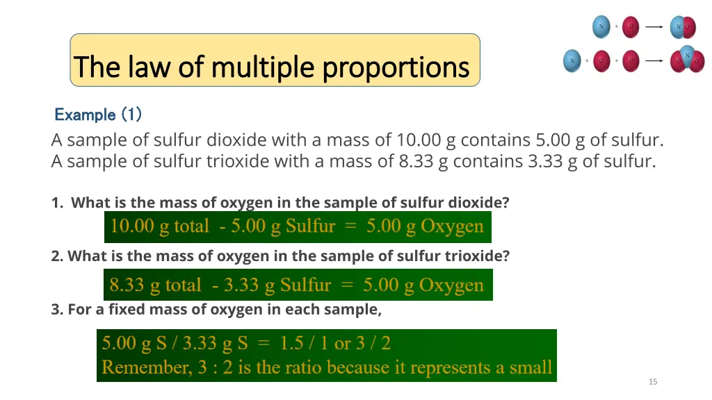 the law of multiple proportions 2