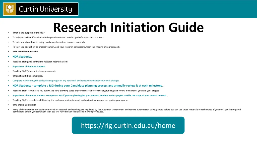 research initiation guide to help you to identify